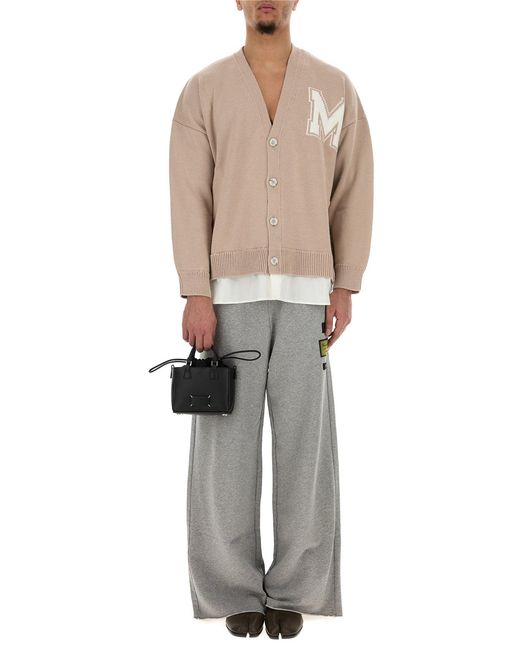 MM6 by Maison Margiela Natural Beige Wool And Acrylic Cardigan for men