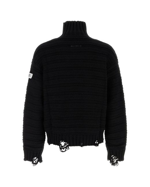 MM6 by Maison Margiela Black Wool And Acrylic Sweater for men