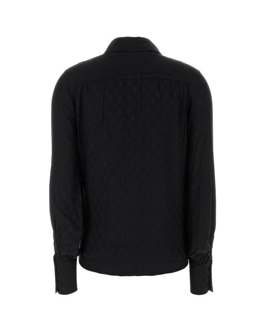 Isabel Marant Black Regular Textured Shirt