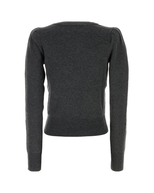 Maglione Abelle in misto cotone antracite di Isabel Marant in Black