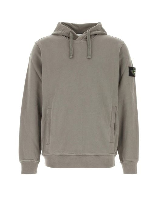 Stone Island Gray Cotton Sweatshirt for men