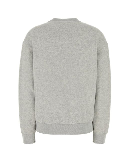 Felpa in cotone grigio di Jil Sander in Gray