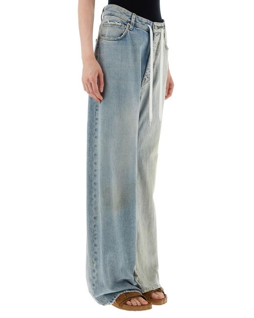 Jeans Fifty-Fifty in denim bicolor di Balenciaga in Blue