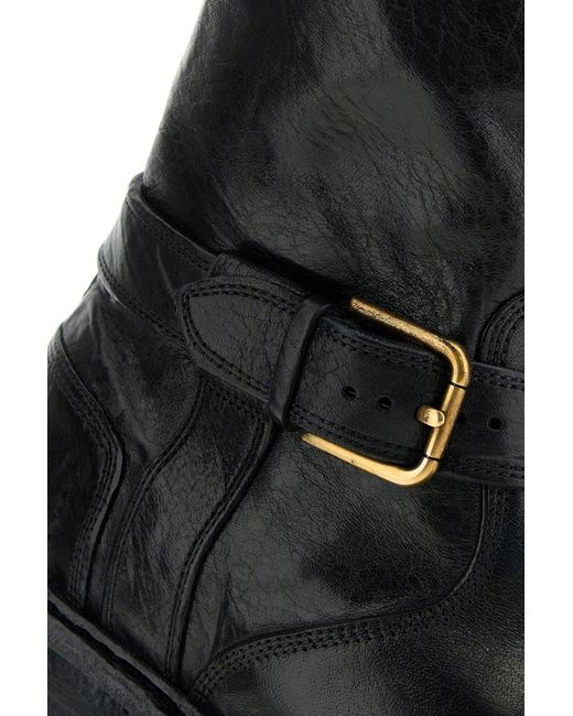 Dolce & Gabbana Black Leather Bernini Boots for men