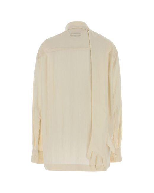 Jean Paul Gaultier Natural Ivory Lyocell Blend Blouse