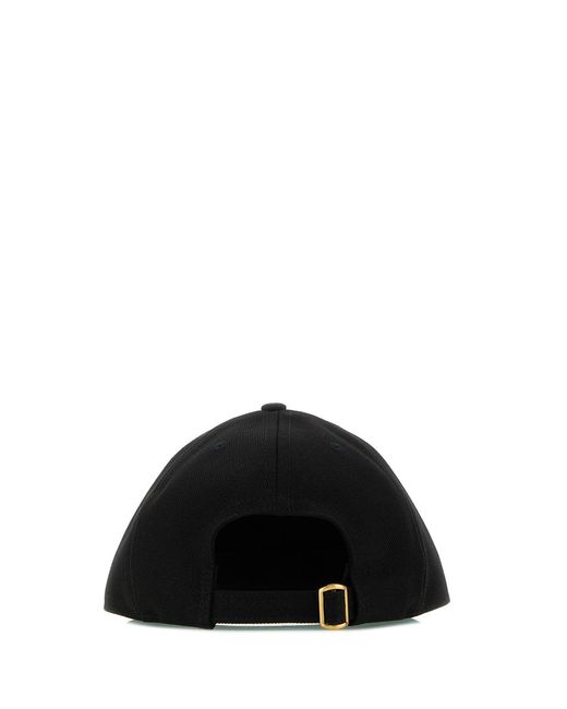 Willy Chavarria Black Canvas Baseball Cap for men