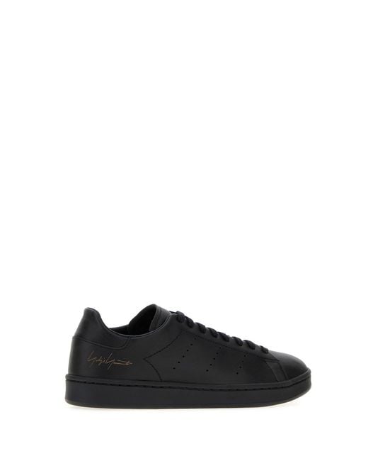 Y-3 Black Leather Stan Smith Sneakers