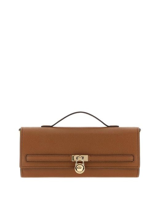 MICHAEL Michael Kors Brown Leather Medium Hamilton Moderne Handbag