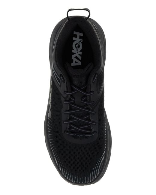 Hoka One One Black Fabric Bondi 7 Sneakers for men