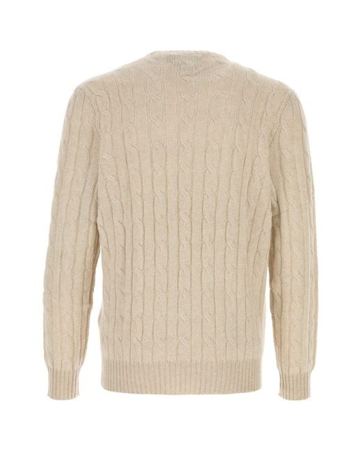 Polo Ralph Lauren Natural Ls Cable Cn-Long Sleeve-Pullover for men
