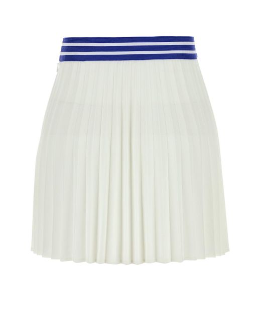 Bode White Piquet Court Mini Skirt