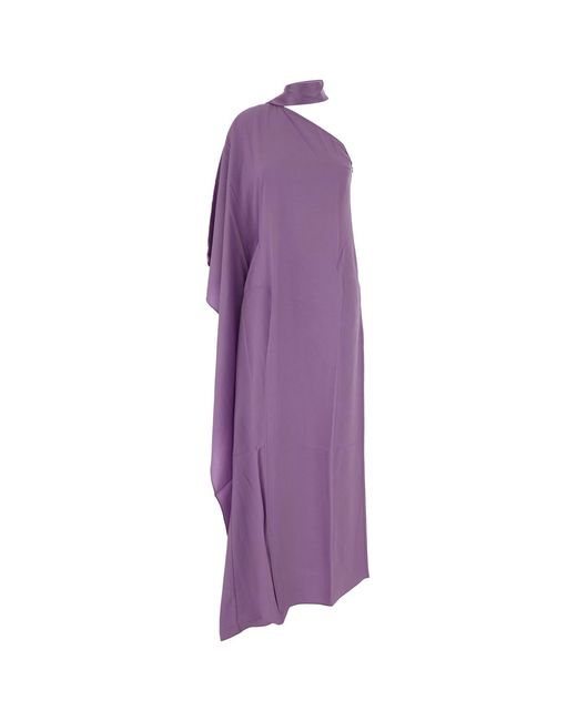 ‎Taller Marmo Purple Lilac Crepe Paloma Long Dress