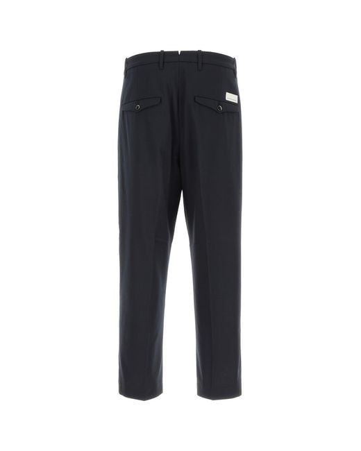 Nine:inthe:morning Navy Blue Twill Kai Pant for men