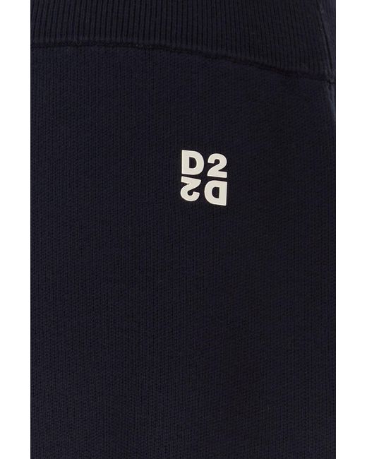 DSquared² Navy Blue Knit joggers for men
