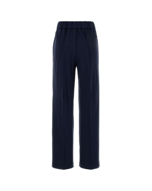 Moncler Navy Blue Stretch Nylon Blend Pant