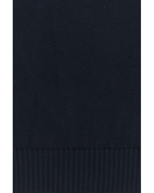 Fedeli Navy Blue Cotton Sweater for men
