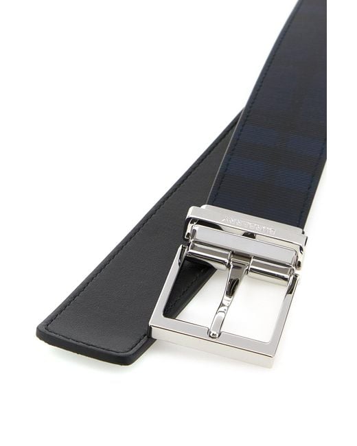 Burberry Black Printed Canvas Belt for men