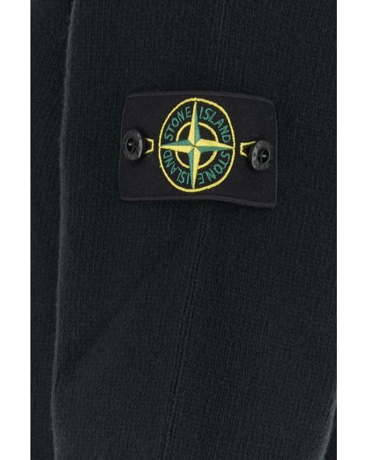 Stone Island Black Wool Blend Sweater for men