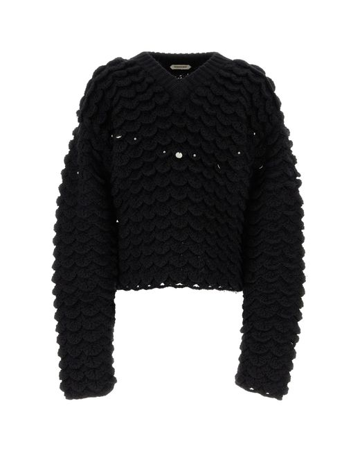 NAMACHEKO Black Wool Blend Sweater for men