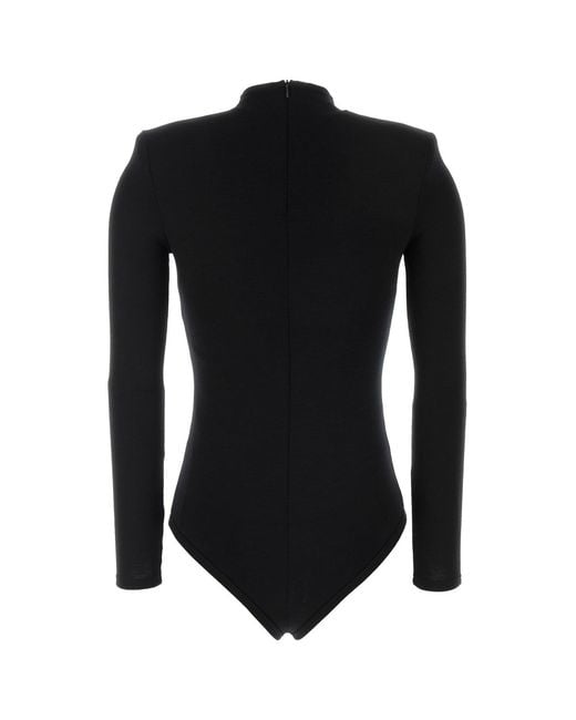 Jil Sander Black Wool Bodysuit