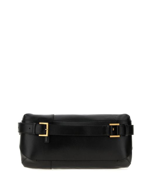Marsupio Lou in nappa nera di Versace in Black da Uomo
