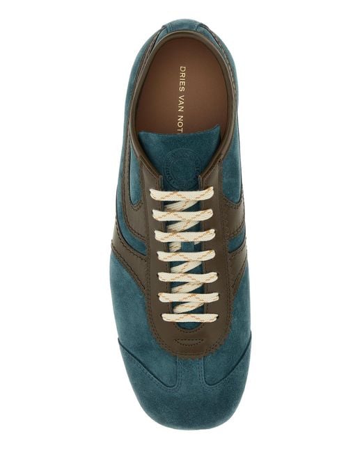 Dries Van Noten Green Lace-Up Sneakers for men