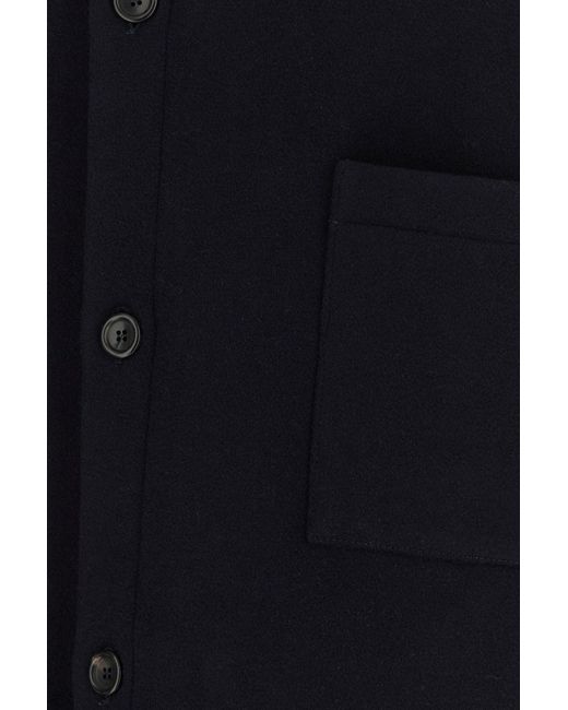 1989 STUDIO Midnight Blue Wool Blend Coat for men