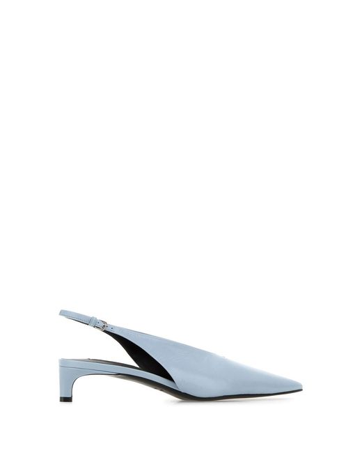 Jil Sander White Slingbacks