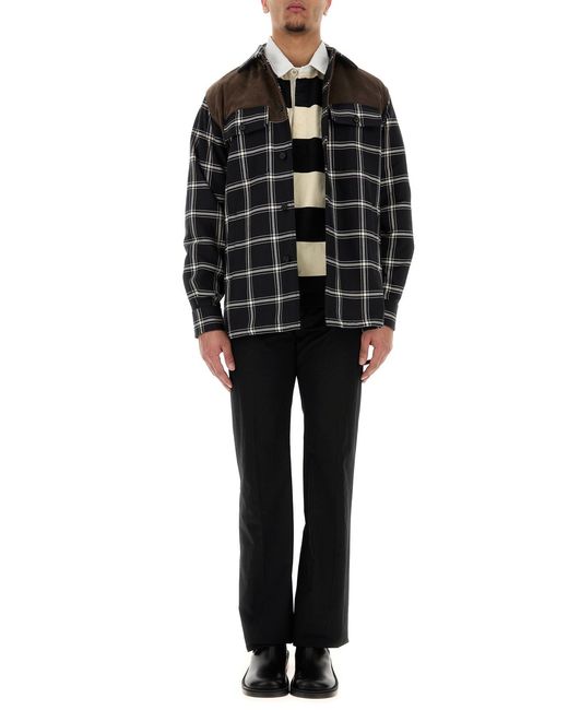 McQueen Black Cotton Blend Pant for men