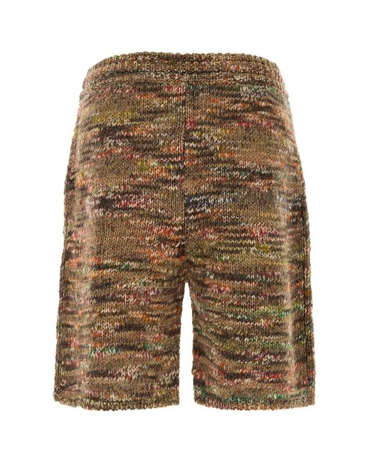 Alanui Brown Knitted Shorts for men