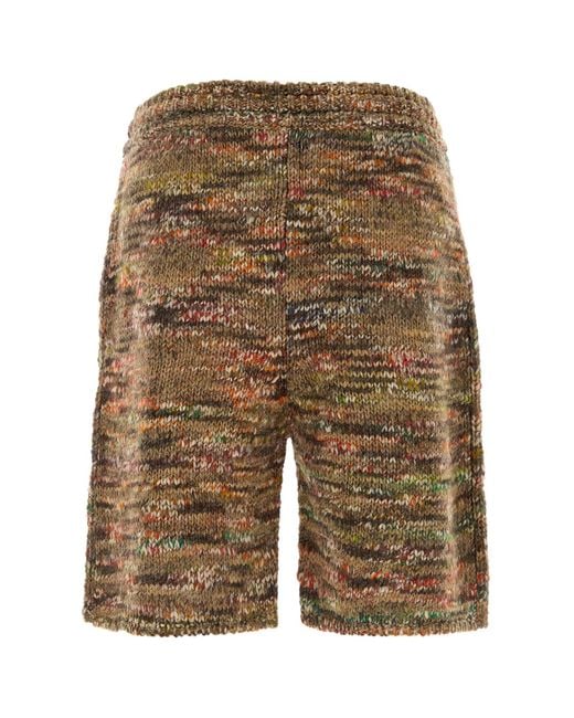 Alanui Brown Knitted Shorts for men