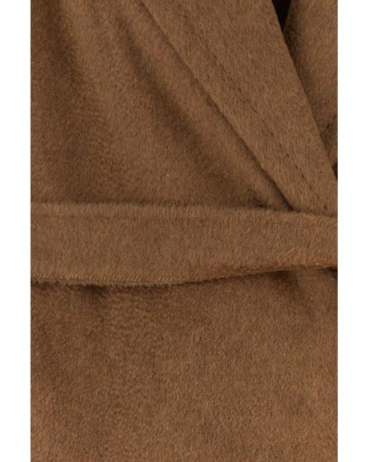 ATELIER Brown Biscuit Cashmere Blend Attuale Coat