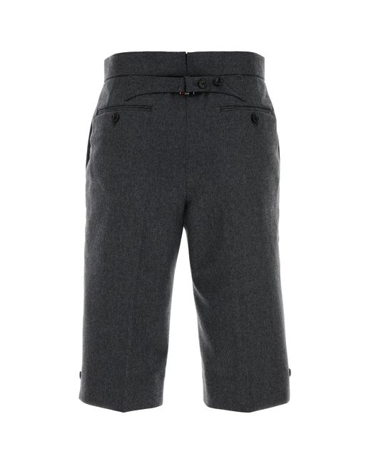 Thom Browne Gray Graphite Wool Bermuda Shorts
