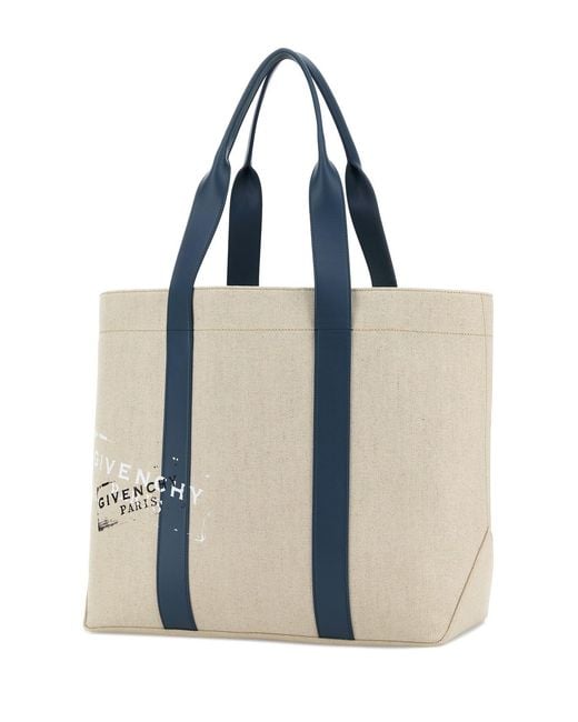Givenchy Black Sand Canvas Shopping Bag for men