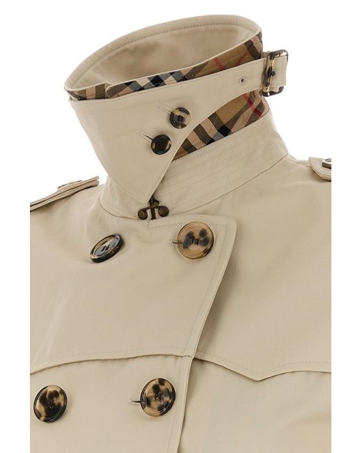 Burberry Natural Sand Gabardine Trench Coat