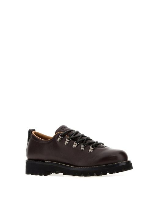 Church's Black Dark Leather Snow Lace-Up Shoes for men