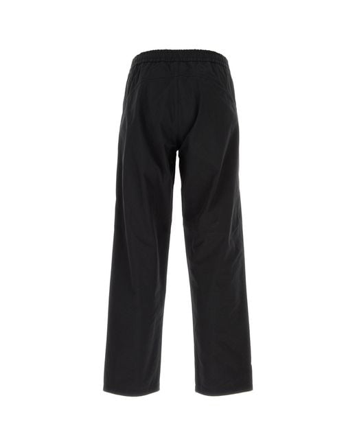 Herno Black Cotton Blend Pant for men