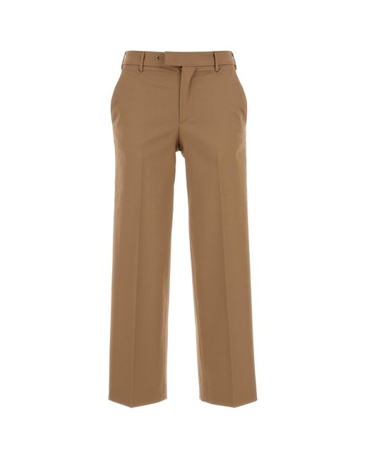 Pantalone in cotone stretch cappuccino di PT Torino in Natural