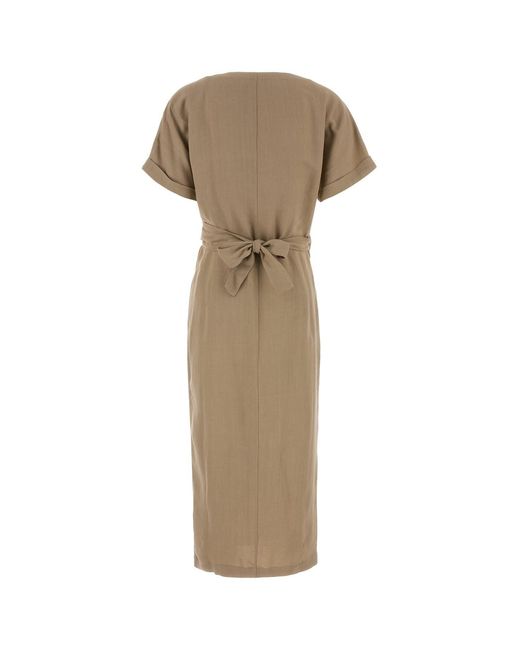Brunello Cucinelli Natural Cappuccino Jersey Dress