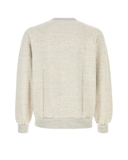 Pantamolle White Melange Light Grey Cotton Sweatshirt for men
