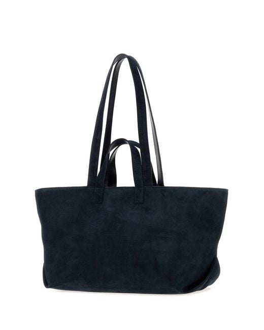 A.P.C. Midnight Blue Suede Le Drummer Shopping Bag