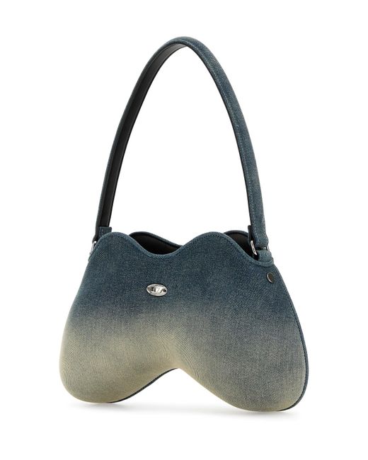 Borsa a spalla Double-D in denim di DIESEL in Blue