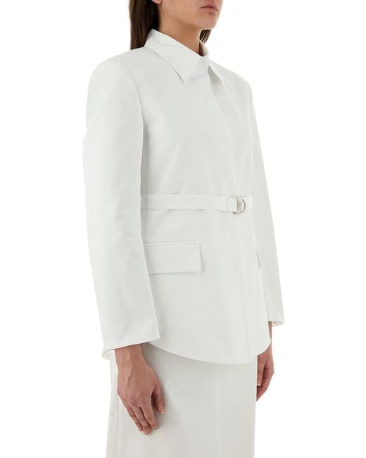 Valentino Garavani White Poplin Overcoat