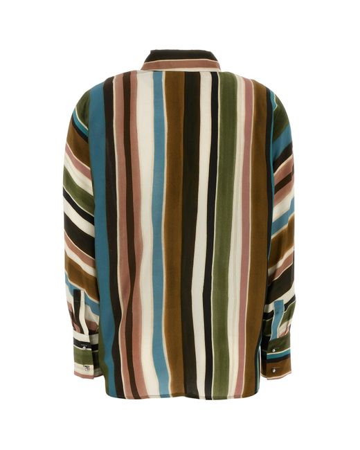 Camicia Arpe in seta stampata di Max Mara in Green
