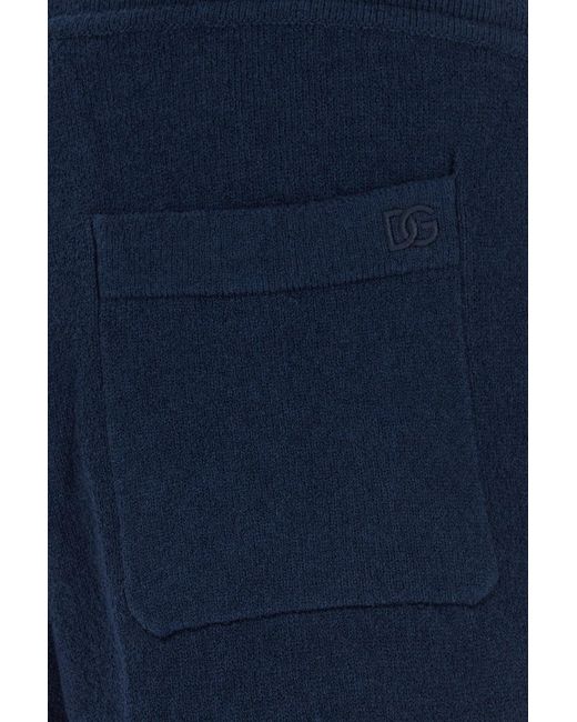 Dolce & Gabbana Blue Solid Shorts for men