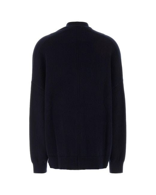 Extreme Cashmere Navy Blue Stretch Cashmere Blend N°24 Oversize Cardigan
