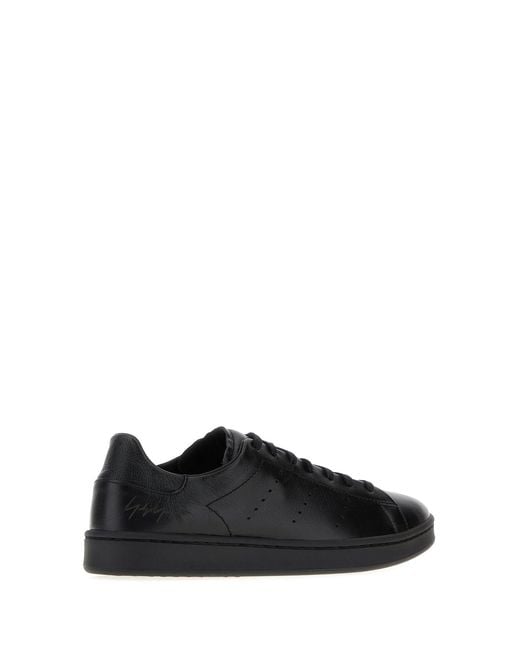 Y-3 Black Leather Y-3 Stan Smith Sneakers for men