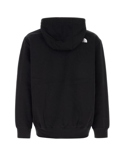 Felpa in misto cotone nero di The North Face in Black da Uomo