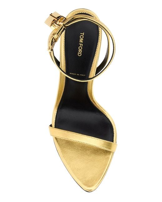 Tom Ford Metallic Leather Sandals