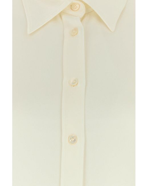 Stella McCartney White Ivory Satin Shirt